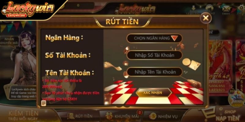 Những phương pháp rút tiền Luckywin về túi cực chi tiết